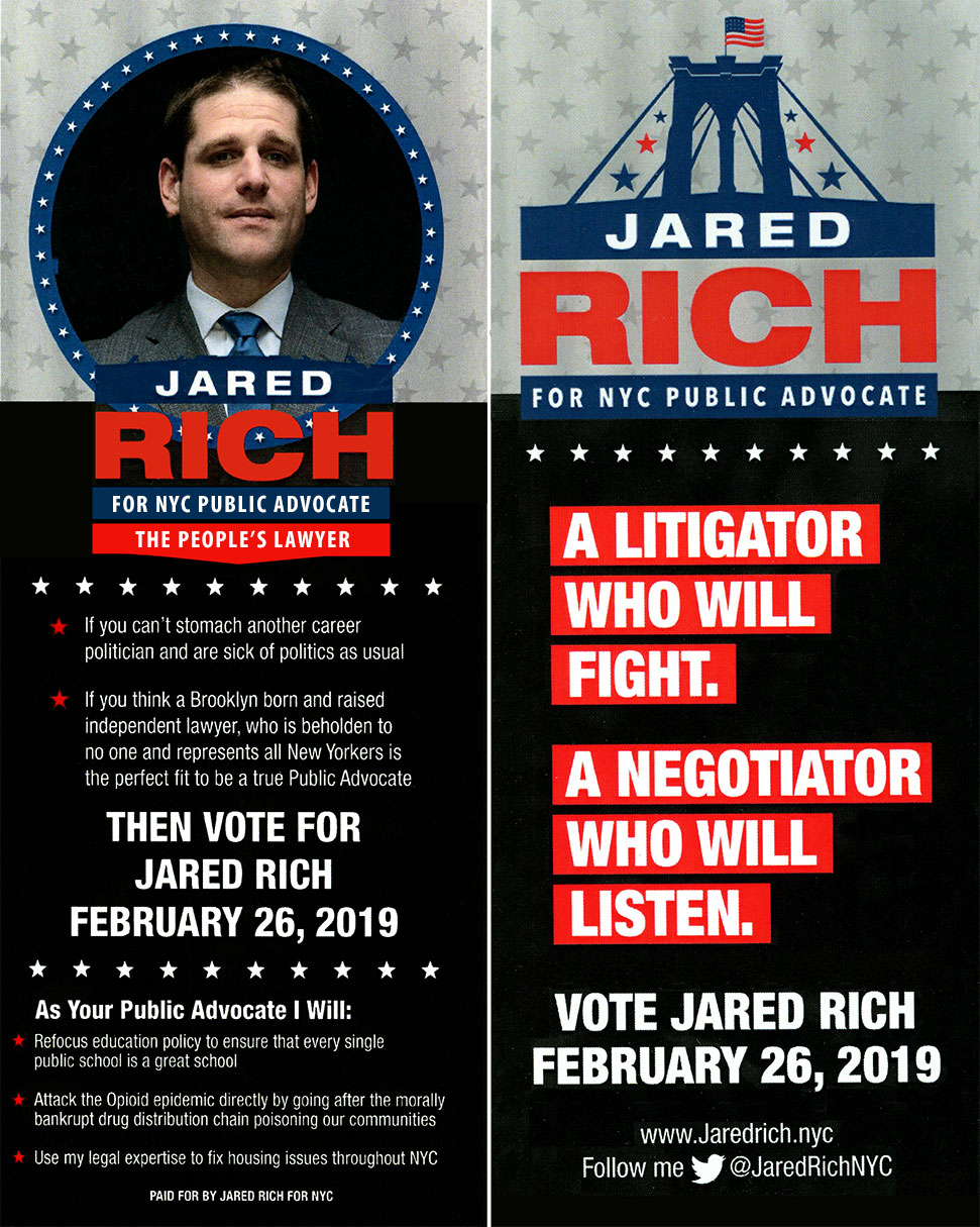 Jared Matthew Rich - New York City Public Advocate Candidate ad